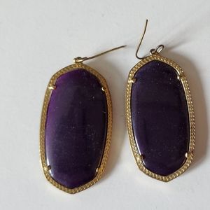 Purple and gold kendra scott earrings